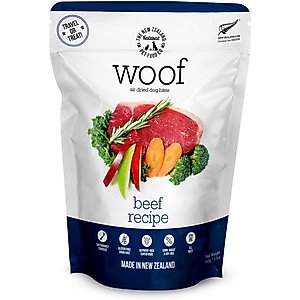 The New Zealand Natural Pet Food Co. Woof Beef Air Dried Dog Food, 3.5-oz bag