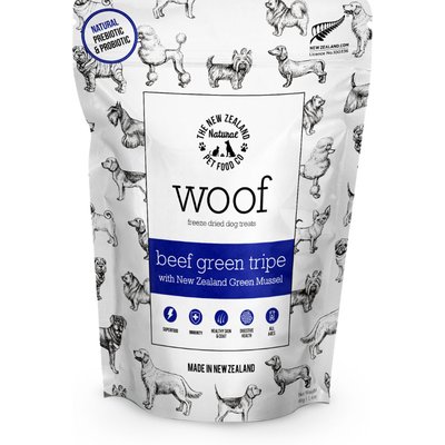 The New Zealand Natural Pet Food Co. The New Zealand Natural Pet Food Co. Woof Beef Green Tripe Grain-Free Freeze-Dried Dog Treats, 1.4-oz bag
