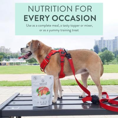Show full view: The New Zealand Natural Pet Food Co. Woof Beef Recipe Grain-Free Freeze-Dried Dog Treats, 1.76-oz bag slide 4 of 9