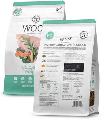 Show full view: The New Zealand Natural Pet Food Co. Woof Chicken Air Dried Dog Food, 26.5-oz bag slide 3 of 9