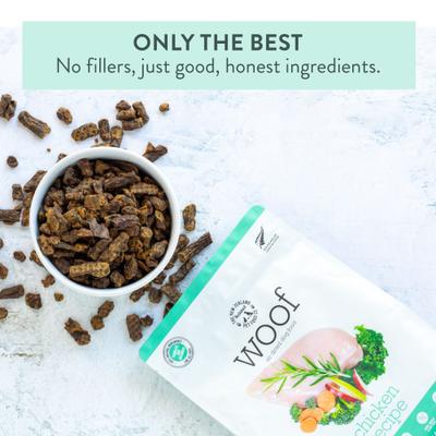 Show full view: The New Zealand Natural Pet Food Co. Woof Chicken Air Dried Dog Food, 26.5-oz bag slide 8 of 9