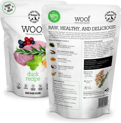 Show full view: The New Zealand Natural Pet Food Co. Woof Chicken Grain-Free Freeze-Dried Raw Dog Food, 2.2-lb bag slide 3 of 9