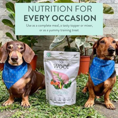 Show full view: The New Zealand Natural Pet Food Co. Woof Chicken Grain-Free Freeze-Dried Raw Dog Food, 2.2-lb bag slide 4 of 9