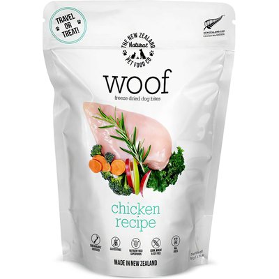 The New Zealand Natural Pet Food Co. The New Zealand Natural Pet Food Co. Woof Chicken Recipe Grain-Free Freeze-Dried Dog Treats, 1.76-oz bag