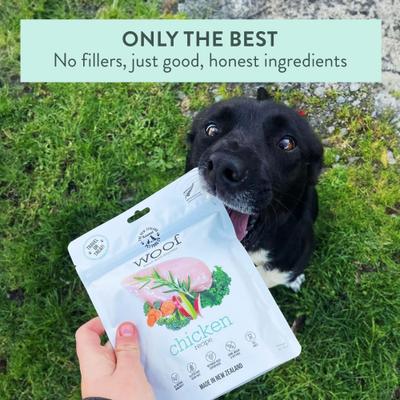 Show full view: The New Zealand Natural Pet Food Co. Woof Chicken Recipe Grain-Free Freeze-Dried Dog Treats, 1.76-oz bag slide 8 of 10
