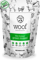 The New Zealand Natural Pet Food Co. Woof Green Lipped Mussels Freeze-Dried Dog Treats, 1.76-oz bag