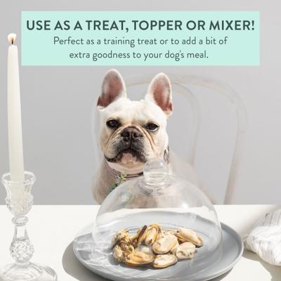 Show full view: The New Zealand Natural Pet Food Co. Woof Green Lipped Mussels Freeze-Dried Dog Treats, 1.76-oz bag slide 5 of 9