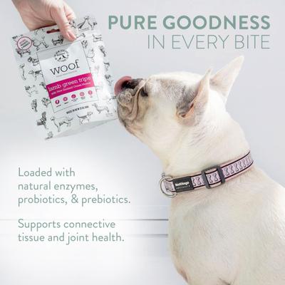 Show full view: The New Zealand Natural Pet Food Co. Woof Lamb Green Tripe Freeze-Dried Dog Treats, 1.4-oz bag slide 4 of 8
