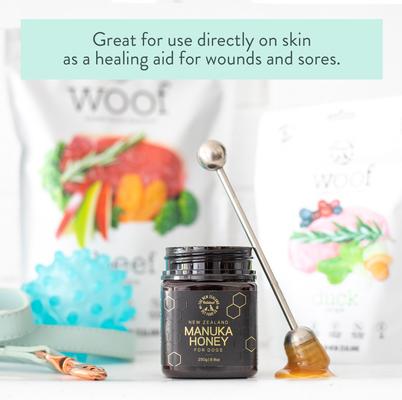 Show full view: The New Zealand Natural Pet Food Co. Woof Manuka Honey Dog Treat, 8.8-oz bag slide 8 of 9