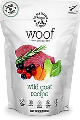 The New Zealand Natural Pet Food Co. Woof Travel Treat Wild Goat Grain-Free Freeze-Dried Dog Treats, 1.76-oz bag