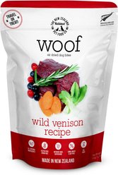 The New Zealand Natural Pet Food Co. Woof Venison Air Dried Dog Food, 3.5-oz bag
