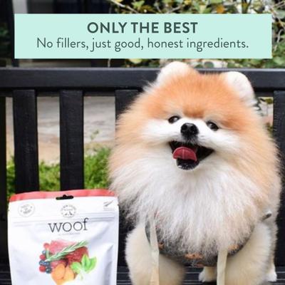 Show full view: The New Zealand Natural Pet Food Co. Woof Venison Air Dried Dog Food, 3.5-oz bag slide 8 of 9