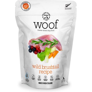 The New Zealand Natural Pet Food Co. Woof Wild Brushtail Grain-Free Freeze-Dried Raw Dog Food, 9.9-oz bag