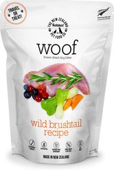 The New Zealand Natural Pet Food Co. Woof Wild Brushtail Recipe Grain-Free Freeze-Dried Dog Treats, 1.76-oz bag