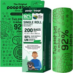 The Original Poop Bags 92% Plant-Based Dog Poop Bags, Single Bulk Roll, 200 count slide 1 of 7