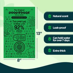 The Original Poop Bags 92% Plant-Based Dog Poop Bags, Single Bulk Roll, 200 count slide 2 of 7