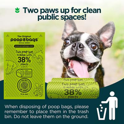 Show full view: The Original Poop Bags Biobased 38% Plant-Based Dog Poop Bags, Green, Large, 300 count slide 7 of 8
