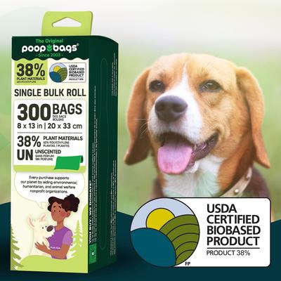 Show full view: The Original Poop Bags Biobased 38% Plant-Based Dog Poop Bags, Green, Large, 300 count slide 3 of 8