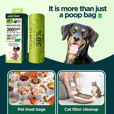 Show full view: The Original Poop Bags Biobased 38% Plant-Based Dog Poop Bags, Green, Large, 300 count slide 4 of 8