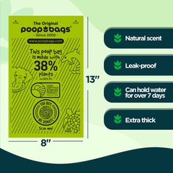 The Original Poop Bags Biobased 38% Plant-Based Dog Poop Bags, Green, Large, 300 count slide 2 of 7