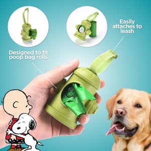 The Original Poop Bags Peanuts USDA Biobased Dog Poop Bag Dispenser with Bags, 15 count