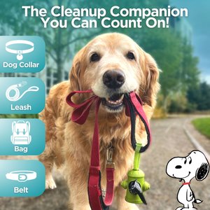 The Original Poop Bags Peanuts USDA Biobased Dog Poop Bag Dispenser with Bags, 15 count
