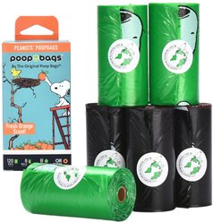 The Original Poop Bags Peanuts USDA Biobased Dog Poop Bags, 120 count, Orange Scented