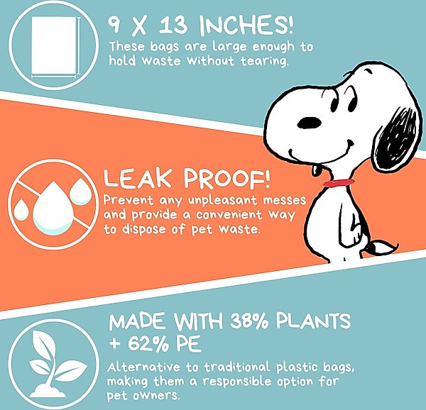 Show full view: The Original Poop Bags Peanuts USDA Biobased Dog Poop Bags, 120 count, Orange Scented slide 2 of 11