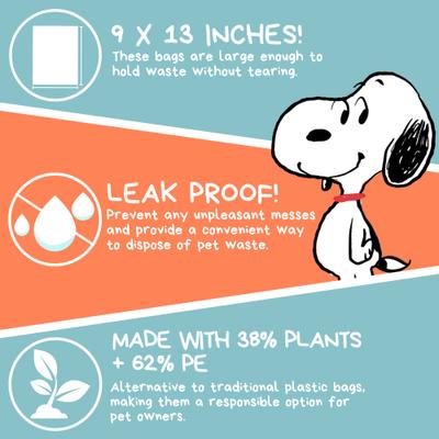 Show full view: The Original Poop Bags Peanuts USDA Biobased Dog Poop Bags, 120 count, Orange Scented slide 2 of 11