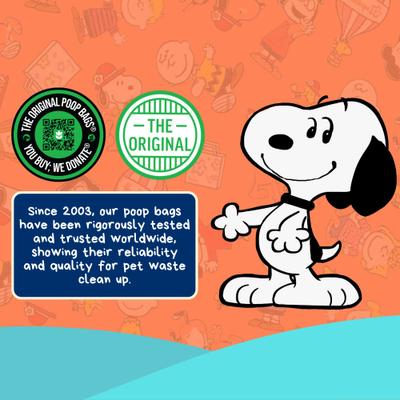 Show full view: The Original Poop Bags Peanuts USDA Biobased Dog Poop Bags, 120 count, Orange Scented slide 7 of 11