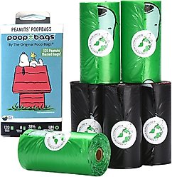 The Original Poop Bags Peanuts USDA Biobased Dog Poop Bags, 120 count, Unscented