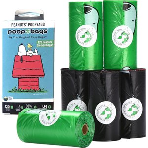 The Original Poop Bags Peanuts USDA Biobased Dog Poop Bags, 120 count, Unscented