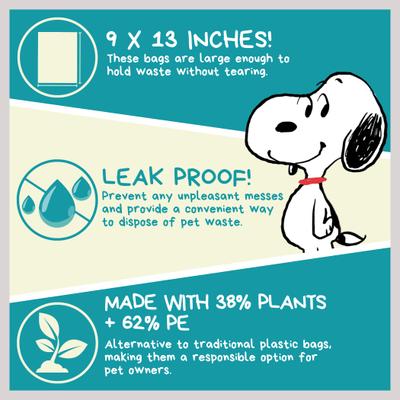 Show full view: The Original Poop Bags Peanuts USDA Biobased Dog Poop Bags, 360 count, Unscented slide 3 of 12
