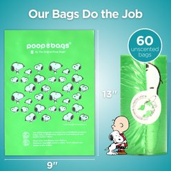 The Original Poop Bags Peanuts USDA Biobased Dog Poop Bags, 60 count, Unscented slide 2 of 6