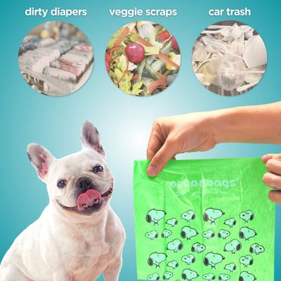 Show full view: The Original Poop Bags Peanuts USDA Biobased Dog Poop Bags, 60 count, Unscented slide 3 of 10
