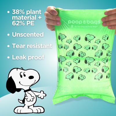 Show full view: The Original Poop Bags Peanuts USDA Biobased Dog Poop Bags, 60 count, Unscented slide 6 of 10