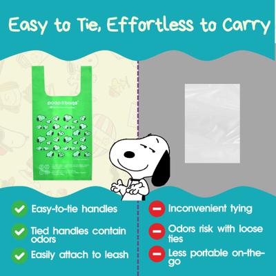 Show full view: The Original Poop Bags Peanuts USDA Biobased with Tie Handle Dog Poop Bags, Unscented, 120 count slide 4 of 7