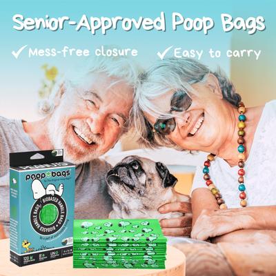 Show full view: The Original Poop Bags Peanuts USDA Biobased with Tie Handle Dog Poop Bags, Unscented, 120 count slide 7 of 7