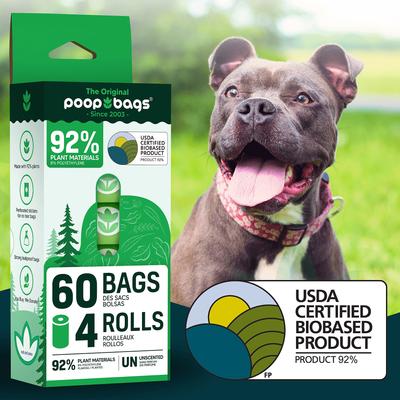 Show full view: The Original Poop Bags USDA Certified 92% Plant Based Dog Waste Bags, 60 count slide 3 of 8