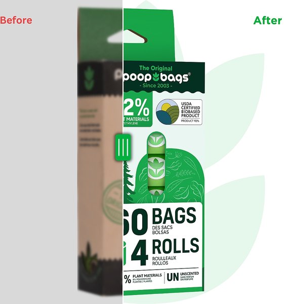 Show full view: The Original Poop Bags USDA Certified 92% Plant Based Dog Waste Bags, 60 count slide 2 of 9