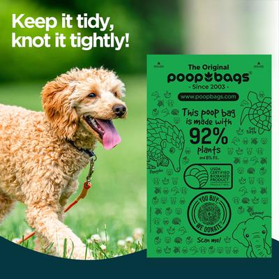 Show full view: The Original Poop Bags USDA Certified 92% Plant Based Dog Waste Bags, 60 count slide 7 of 8