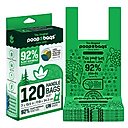 The Original Poop Bags USDA Certified 92% Plant Based Pet Waste Tie Handle Bags, 120 count