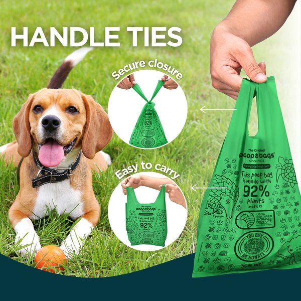 The Original Poop Bags USDA Certified 92% Plant Based Dog Waste Bags