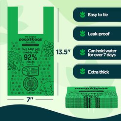 The Original Poop Bags USDA Certified 92% Plant Based Pet Waste Tie Handle Bags, 120 count slide 2 of 7