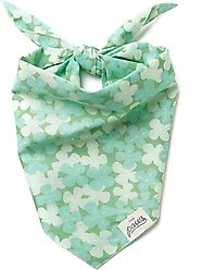 The Paws Clover Dog Bandana, Green, Large