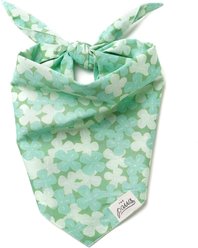 The Paws Clover Dog Bandana, Green, Small