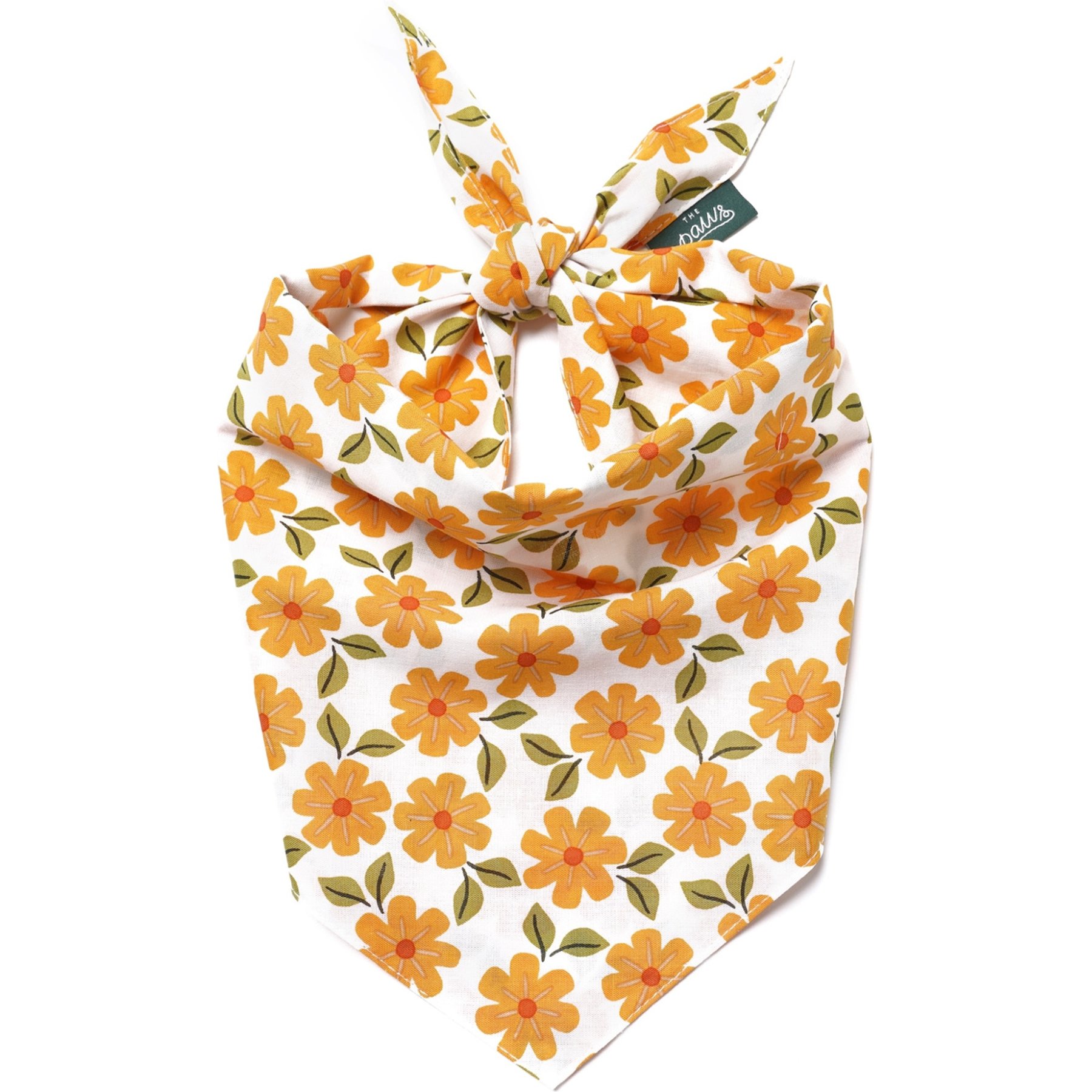 The Paws Marigold Machine Washable Dog Bandana, Medium