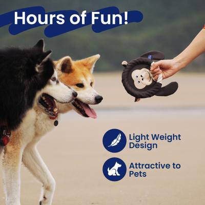 Show full view: The PawsPik 2-in-1 Adventurous Ape Flying Disc & Tug Dog Toy slide 6 of 11