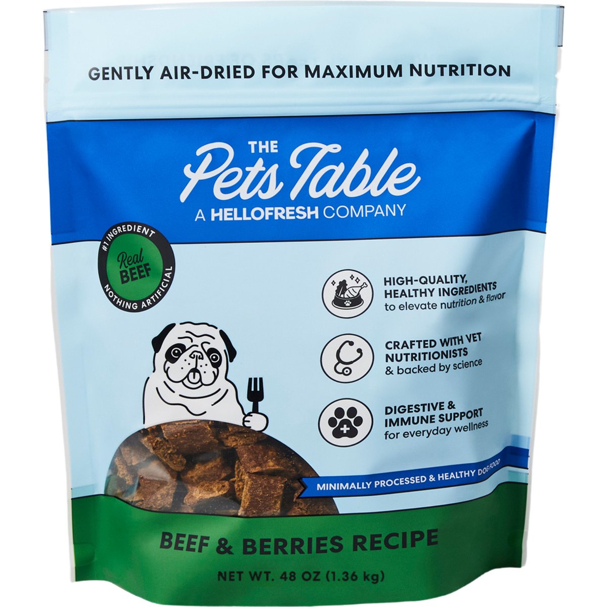 The Pets Table Beef & Berries Grain-Free Air-Dried Dog Food, 96-oz bundle