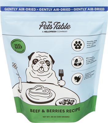 THE PETS TABLE Beef & Berries Grain-Free Air-Dried Dog Food, 48-oz